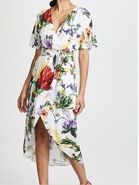 Alice + Olivia | Dresses | Alice Olivia Metallic Plaid Faux Wrap Dress Size  4 | Poshmark